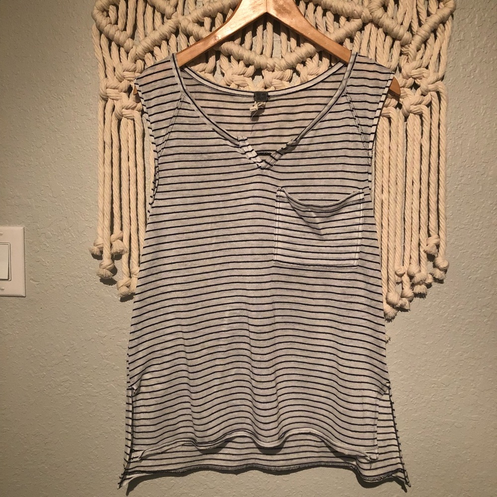 Free People stripe Henley tank